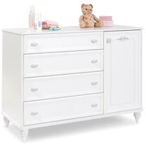 Komoda Kalune Design Romantica Large, balta, 54 cm x 117.5 cm x 90.5 cm