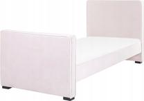 Lova viengulė Beliani Teenie, 90 x 200 cm, rožinė, be čiužinio, su grotelėmis