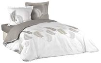 Patalynės užvalkalų komplektas Douceur d`Interieur Goyave, baltas/pilkas, 200 x 200 cm