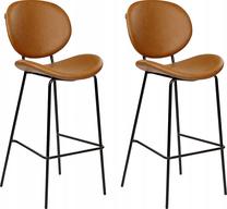 Kėdžių rinkinys Beliani Luana, matinė, ruda, 48 cm x 52 cm x 116 cm, 2 vnt.