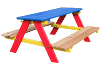 Lauko stalas su suolais 4IQ Dream, įvairių spalvų, 90 cm x 85 cm x 45 cm
