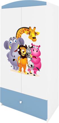 Spinta Kocot Kids Babydreams Zoo, mėlyna/balta, 90 cm x 52 cm x 175.5 cm