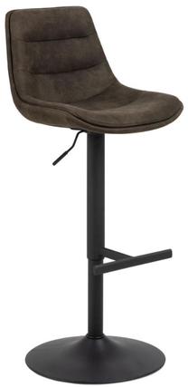 Baro kėdė Adisa, matinė, antracito/juoda, 38 cm x 46 cm x 95 cm