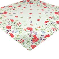 Staltiesė kvadratinė OH-227, kreminė/raudona/žalia, 110 x 110 cm