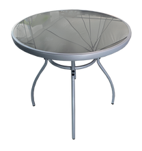 Lauko stalas Besk, pilkas, 75 cm x 75 cm x 70 cm