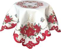 Kalėdinė staltiesė OSH02-1, kreminė/raudona, 85 x 85 cm