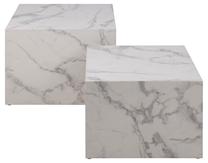 Kavos staliukas Dice Carrara, baltas, 58 cm x 58 cm x 40 cm