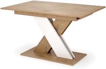 Stalas išskleidžiamas Xarelto, ąžuolo/balta, 130 - 175 cm x 8.5 cm x 76 cm