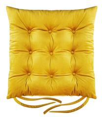 Kėdžių pagalvėlė Velvet SIE-14, geltona, 40 cm x 40 cm