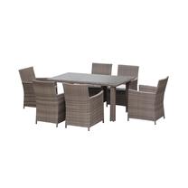 Lauko baldų komplektas 4IQ Positano, smėlio, 1-6 vietų