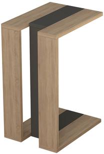 Kavos staliukas Kalune Design Muju, antracito/ąžuolo, 40 cm x 30 cm x 57 cm