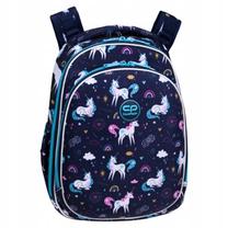 Mokyklinė kuprinė CoolPack Turtle Mrs Unicorn, mėlyna/balta/violetinė, 29 cm x 16 cm x 44 cm