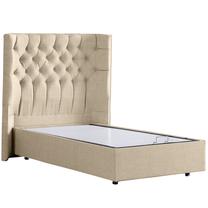 Lova viengulė Kalune Design Matylda, 90 x 190 cm, kreminė, be čiužinio, su grotelėmis