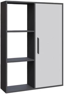 Lentyna Kalune Design Patrick 875ZNA4699, antracito/balta, 25 cm x 90 cm x 123.6 cm