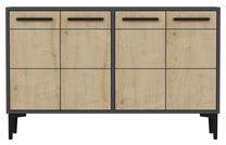 TV staliukas Kalune Design Stria, antracito/ąžuolo, 120 cm x 30 cm x 75 cm