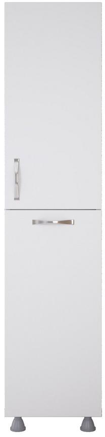 Vonios spintelė su skalbinių krepšiu Kalune Design Mundo, balta, 31 cm x 35 cm x 154 cm