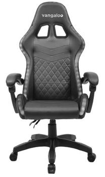 Žaidimų kėdė Vangaloo Gaming, 66.5 x 66.5 x 114 - 123 cm, juoda
