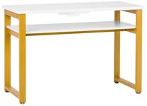 Manikiūro stalas ActivEshop 22W With Momo S41, aukso/baltas, 110 cm x 50 cm x 77 cm
