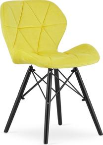 Valgomojo kėdė Leobert Lago, juoda/geltona, 52 cm x 47 cm x 73 cm