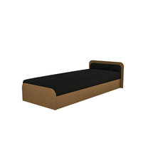 Lova viengulė Parys Sawana 14, 80 x 190 cm, juoda, su čiužiniu, su grotelėmis