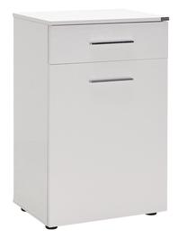 Vonios spintelė su skalbinių krepšiu Kalune Design ADR-611-PP-1, balta, 38 cm x 52 cm x 83 cm