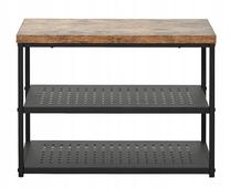 Batų lentyna OTE Loft, ruda/juoda, 30 cm x 60 cm x 45 cm