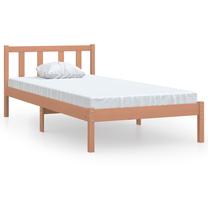 Lova viengulė VLX Solid Pinewood 810050, 90 x 190 cm, ruda, be čiužinio, su grotelėmis