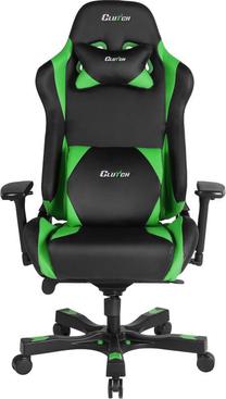 Žaidimų kėdė Clutchchairz Throttle Echo Premium, 50 x 42 x 47 - 57 cm, juoda/žalia