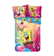 Vaikiškas patalynės užvalkalų komplektas Sponge Bob Blue, įvairių spalvų, 140 x 200 cm
