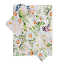 Staltiesė stačiakampė Home4you Loneta, balta/įvairių spalvų, 136 x 220 cm