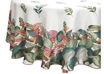 Staltiesė apvali Ines 2, balta/raudona/žalia, 150 x 150 cm