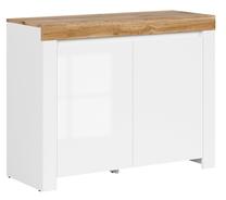 Spintelė Holten S440-KOM2D-BI/DWO/BIP, ąžuolo/balta, 42 cm x 106 cm x 83.5 cm