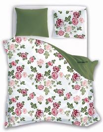 Patalynės užvalkalų komplektas PER-81, baltas/raudonas/žalias, 160 x 200 cm