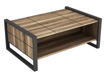 Kavos staliukas Kalune Design Lost, riešuto, 94.4 cm x 64.5 cm x 38 cm