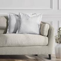 Pagalvės užvalkalas Restilo Velvet, balta, 45 cm x 45 cm, 2 vnt.