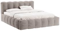 Lova dvigulė Micadoni Lupine Chenille, 160 x 200 cm, kapučino, be čiužinio, su grotelėmis