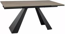Valgomojo stalas išskleidžiamas Salvadore Sabbia, rudas/juodas, 160 - 240 cm x 90 cm x 77 cm