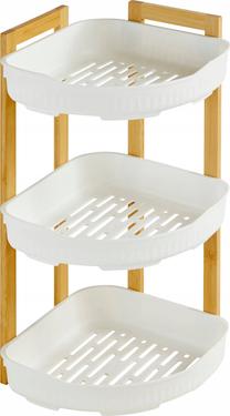 Vonios lentyna 5five Natureo, 29 cm x 45 cm x 22 cm, ruda/balta