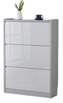 Batų spintelė 372, šviesiai pilka, 24 cm x 80 cm x 113.8 cm