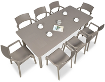 Lauko baldų komplektas Trill/Libeccio, rudas, 1-8 vietų