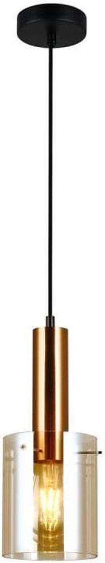 Šviestuvas kabinamas Italux Sardo PND-5581-1-BRO+AMB, E27, 1 x 40 W