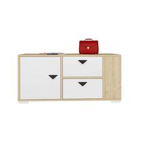 Batų dėžė Kalune Design Midnight, ruda/balta, 35 cm x 90 cm x 51.6 cm