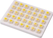 Klaviatūros dangtelis Sharkoon Gateron Cap Milky-Yellow switch set 35 pcs, skaidri/geltona