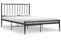 Lova pusantros vietos VLX Bed Frame, 120 x 200 cm, juoda, be čiužinio, su grotelėmis