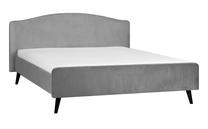 Lova dvigulė Home4you Laura, 160 x 200 cm, pilka, be čiužinio, su grotelėmis