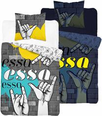 Vaikiškas patalynės užvalkalų komplektas PPE-119, geltona/žalia/pilka, 140 x 200 cm