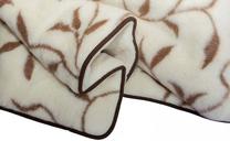 Dviguba antklodė Merino Leaves, 135 x 200 cm, ruda