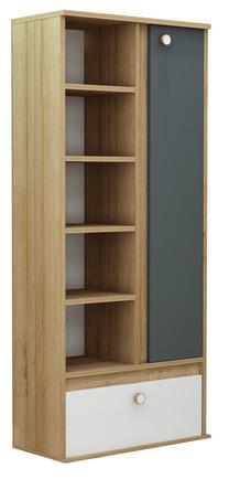 Lentyna Kalune Design Active 550ARN1615, antracito/ąžuolo/balta, 31.7 cm x 65 cm x 150 cm