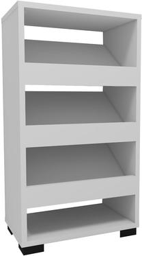 Batų lentyna Kalune Design Nasem, balta, 45 cm x 27.4 cm x 81.6 cm