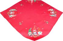 Kalėdinė staltiesė kvadratinė OS-301-C, raudona, 85 x 85 cm
